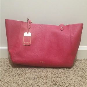 LAUREN Ralph Lauren red handbag beautiful color!